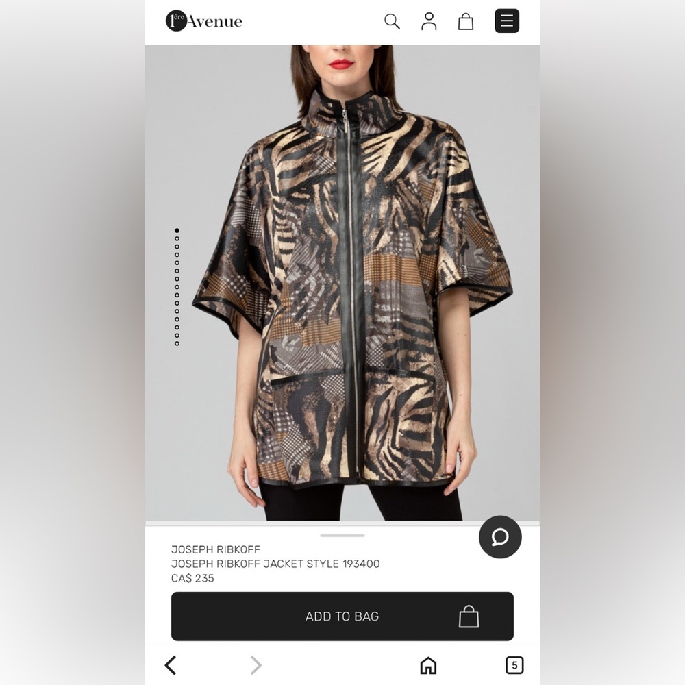 Joseph Ribkoff Animal Print Jacket sz US 14 - Picture 17 of 17